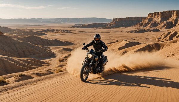 À moto dans le désert des bardenas : une aventure unique en espagne